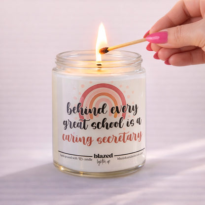 Behind Every Great School is a Caring Secretary Candle