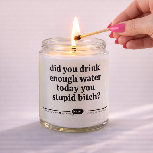 Did You Drink Enough Water Today You Stupid Bitch Candle