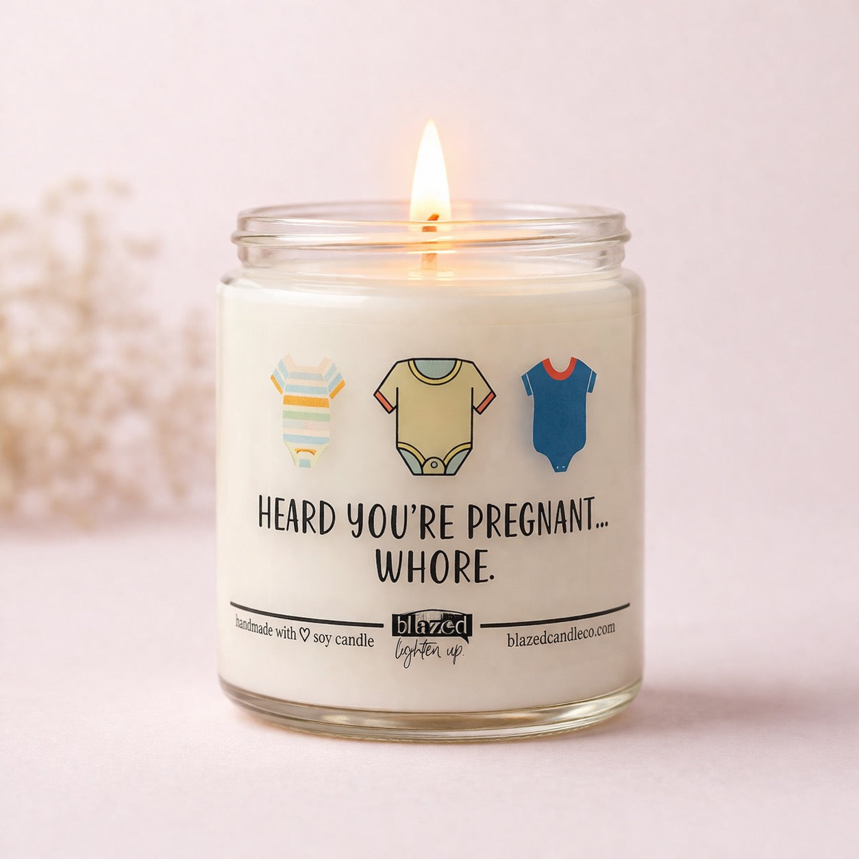 Heard You're Pregnant Candle