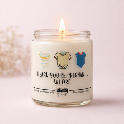 Heard You're Pregnant Candle