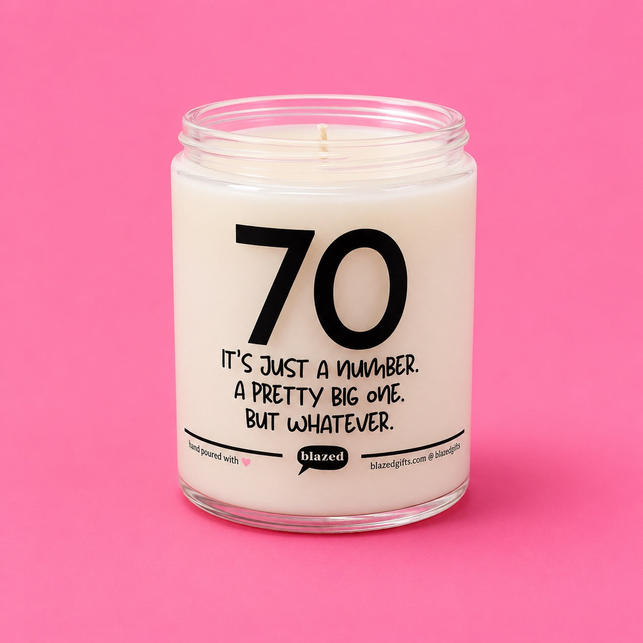 70, It's Just A Number Candle