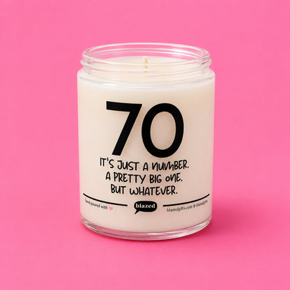 70, It's Just A Number Candle
