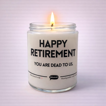 Happy Retirement Candle