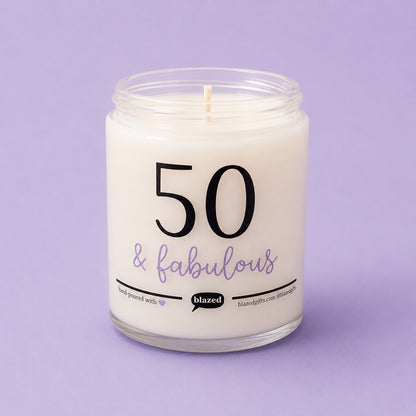 50 & Fabulous Candle
