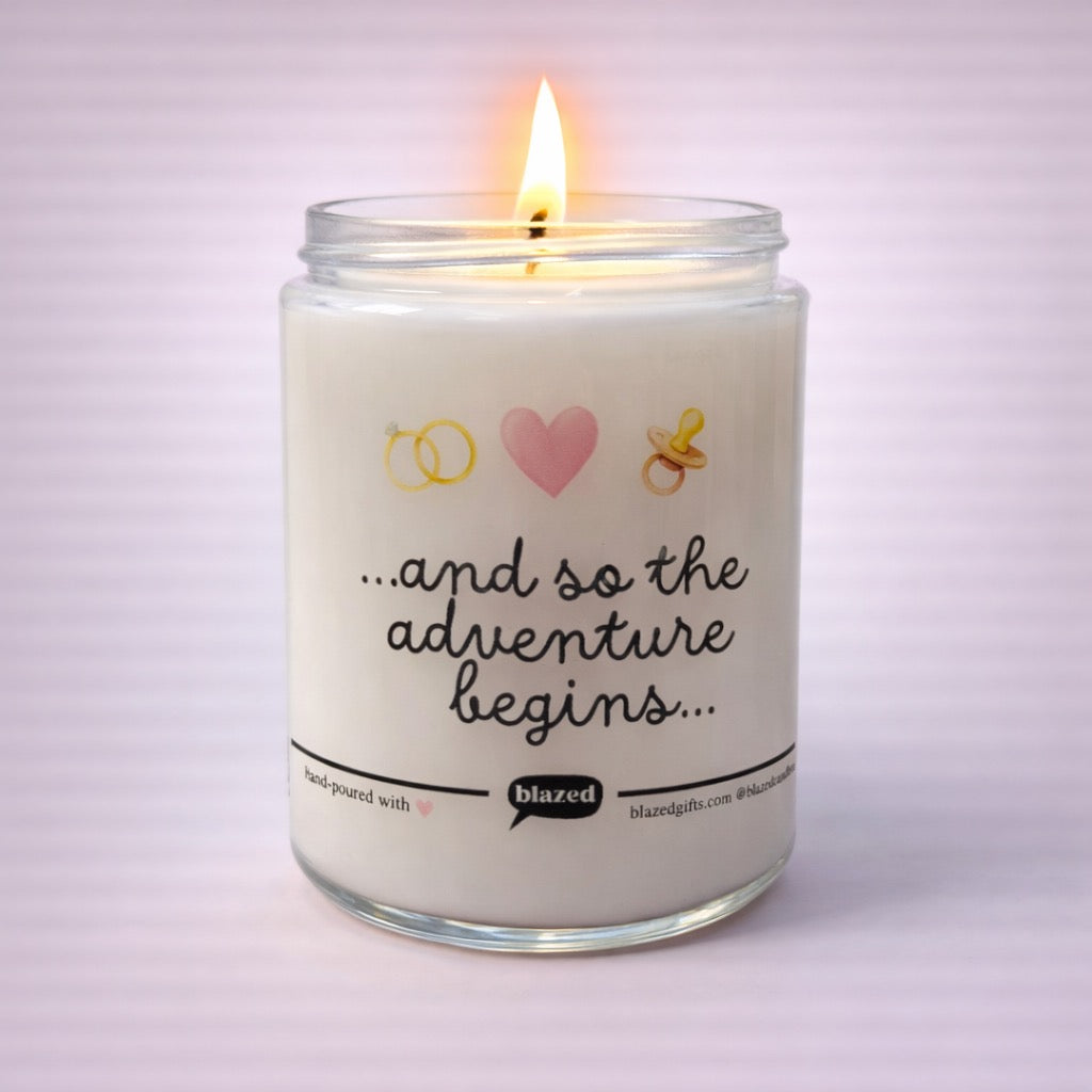 And So The Adventure Begins Candle (Marriage)