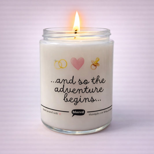 And So The Adventure Begins Candle (Marriage)