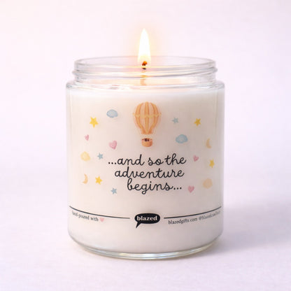And So The Adventure Begins Candle (Baby)
