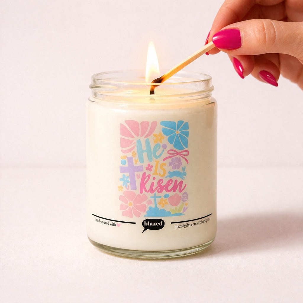 He Is Risen Candle