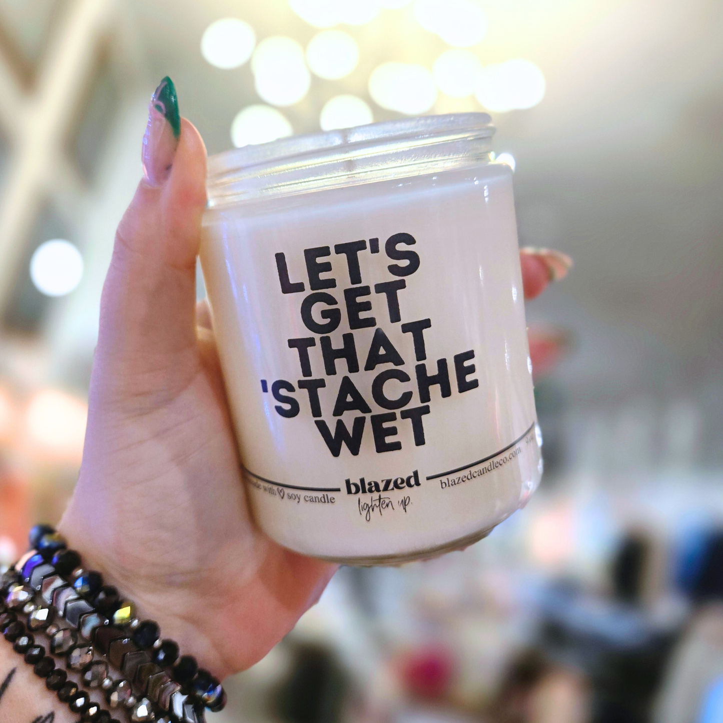 Let's Get That 'Stach Wet Candle