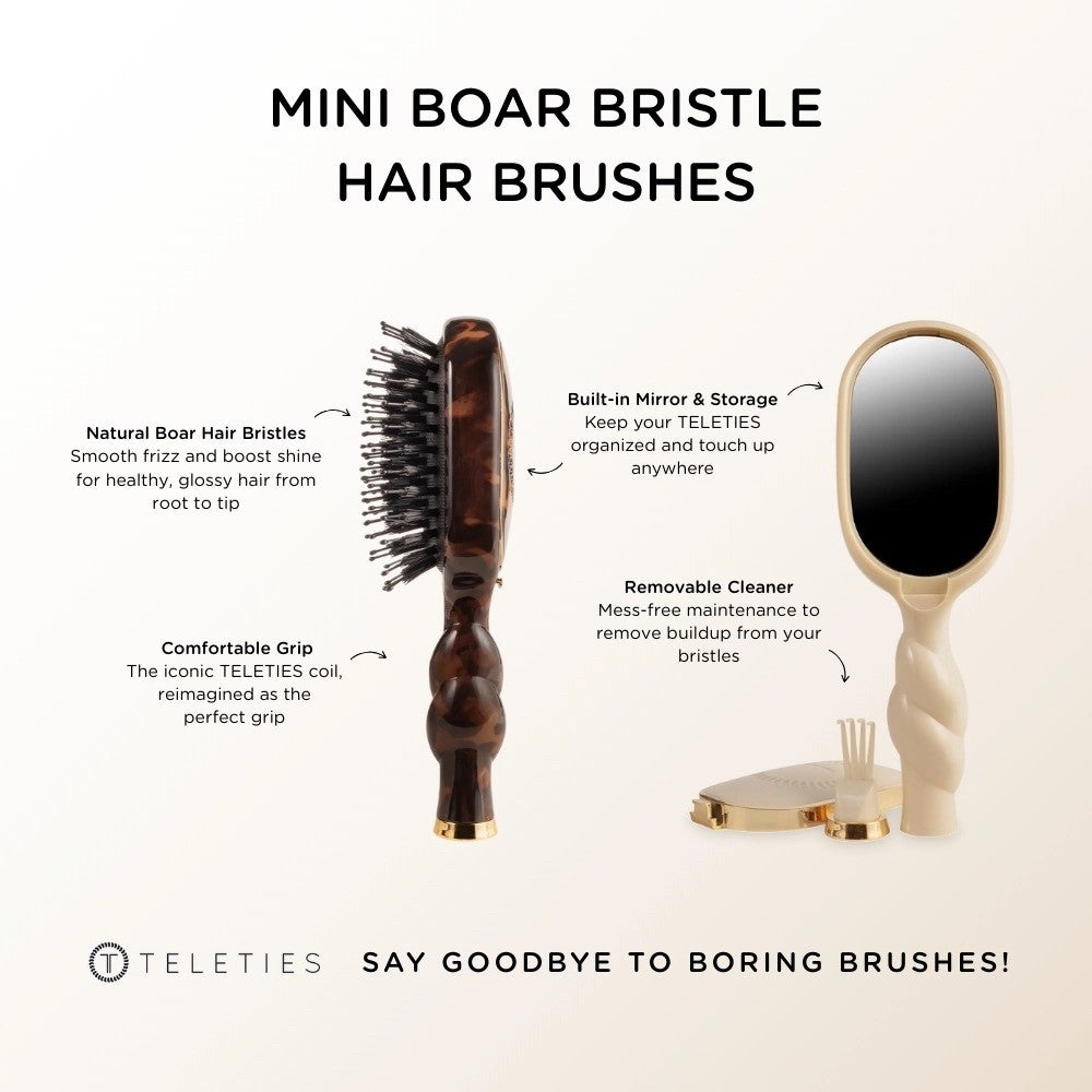 Mini Boar Brush | Tortoise|8396
