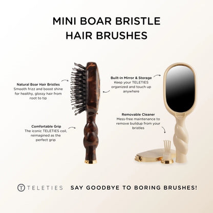 Mini Boar Brush | Tortoise|8396