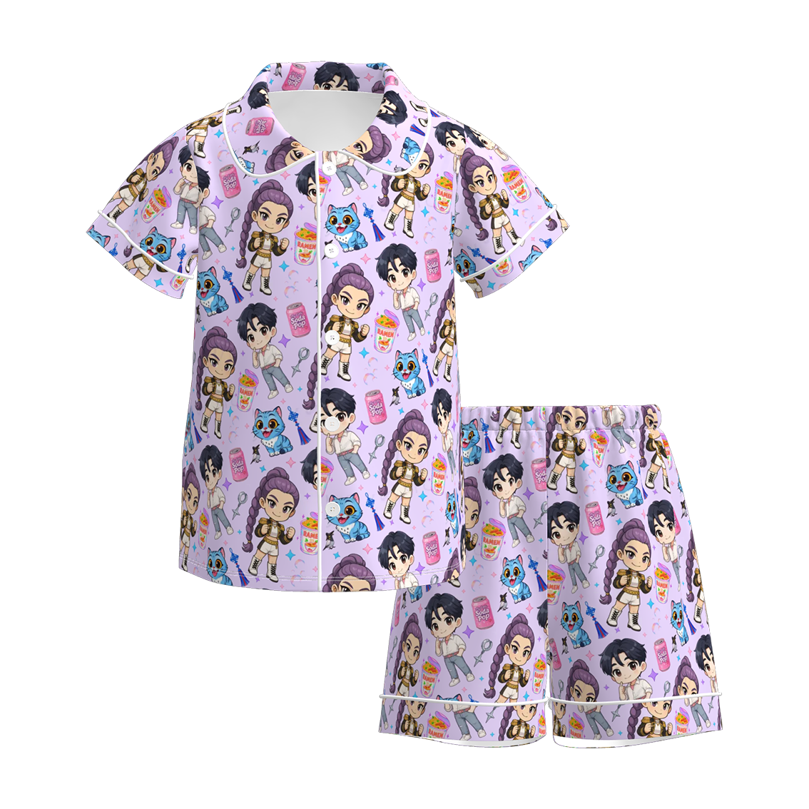 KPop PJ Shorts Set