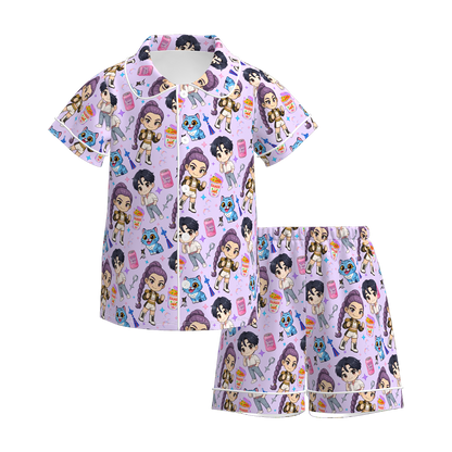 KPop PJ Shorts Set