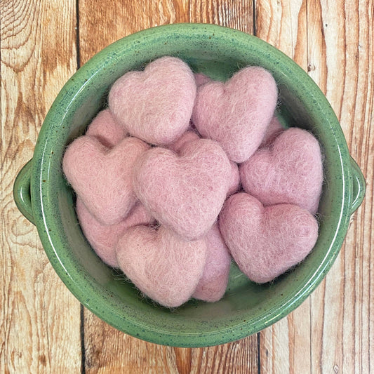 Felt Pocket Heart - Baby Pink