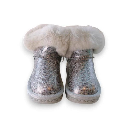 Fur Trim Glitter Boot