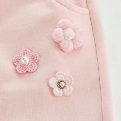 Floral Applique Trumpet Pants