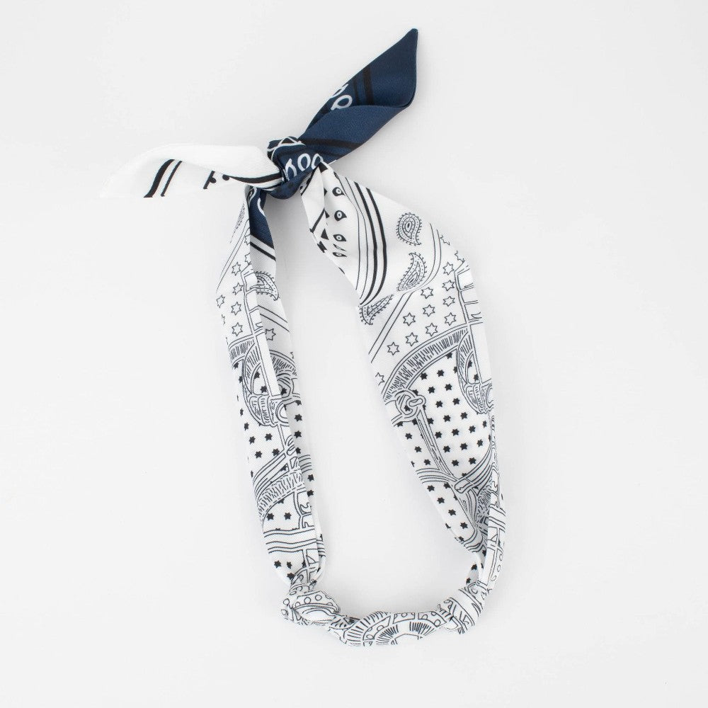 Paisley Scarf Necklace w/Silver Bail|1259