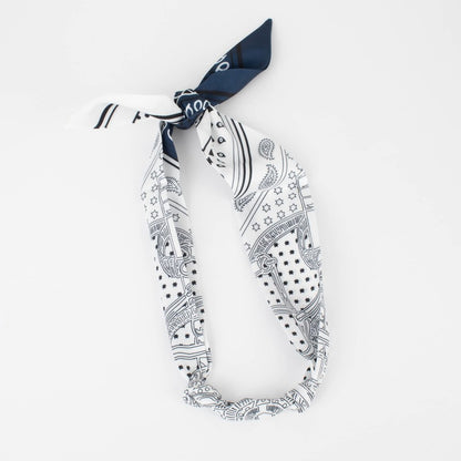Paisley Scarf Necklace w/Silver Bail|1259