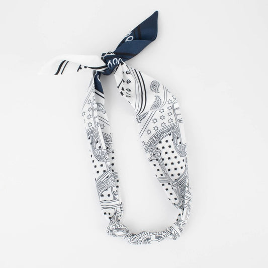 Paisley Scarf Necklace w/Silver Bail|1259