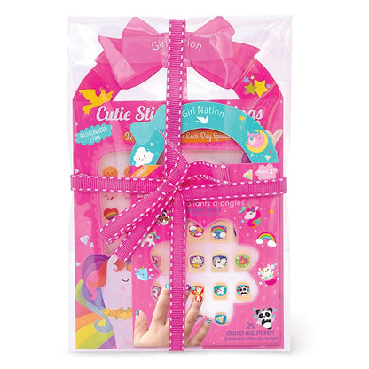 Cutie Stick-On Earring and Nail Sticker Gift Set- Unicorn