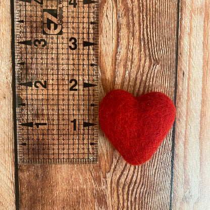 Felt Pocket Heart - Red