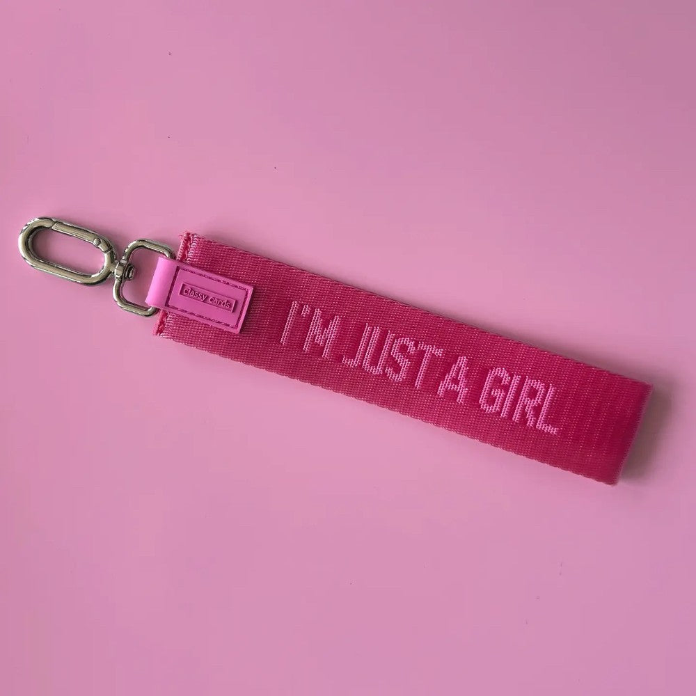 I'm Just A Girl Wristlet Keychain|5893