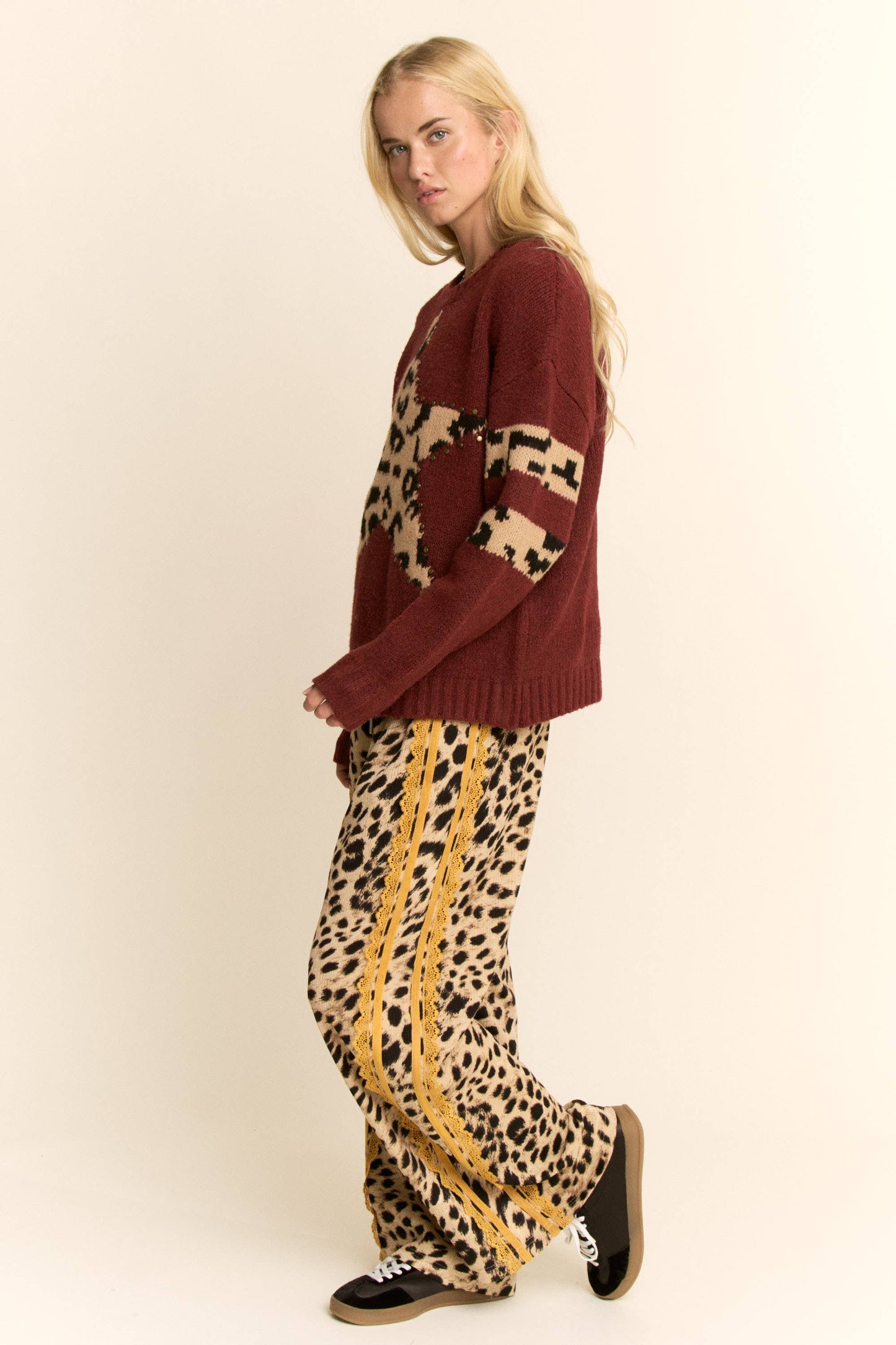 The Lacey Leopard Ribbon Pants