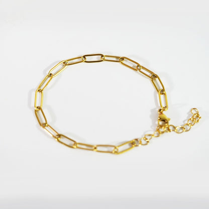 The Vault - Paperclip Bracelet Gold|1303