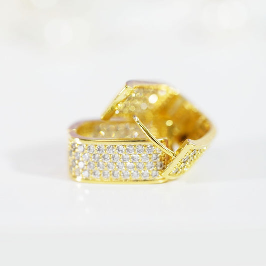 Jill Pave Square Earrings|1334