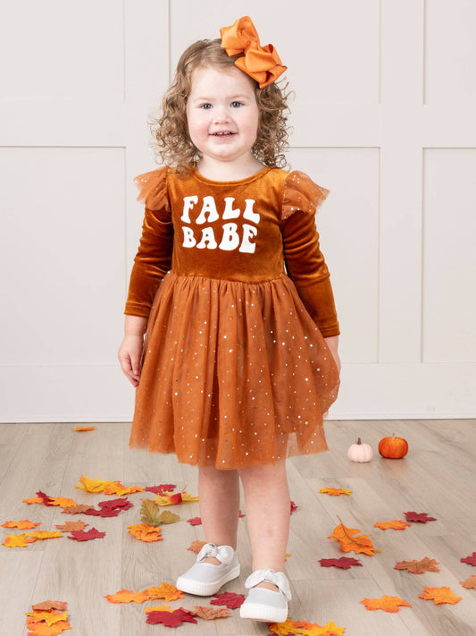 "Fall Babe" Velvet Tulle Dress