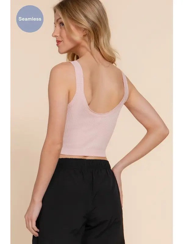 Double Scoop Ribbed Tank|7375