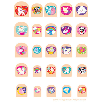 Cutie Stick-On Earring and Nail Sticker Gift Set- Unicorn
