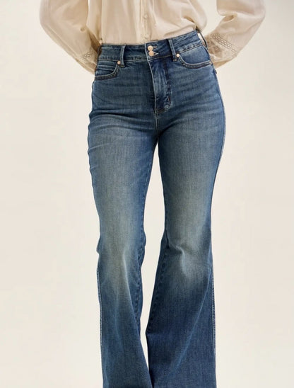 Judy Blue Hw T.C. Jaqueline Flare Dbl Btn + Shield Pkts|8966