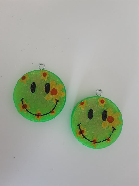 CAR VENT CLIPS-SMILEY LIME|1402