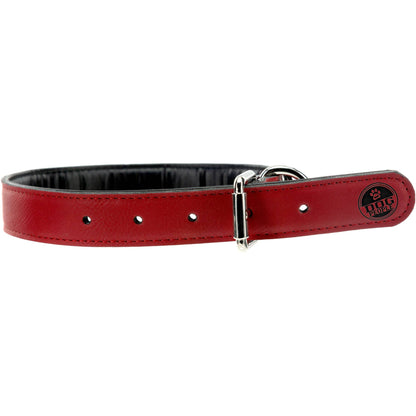 L/XL Woof - 30" PU Leather Pet Collar