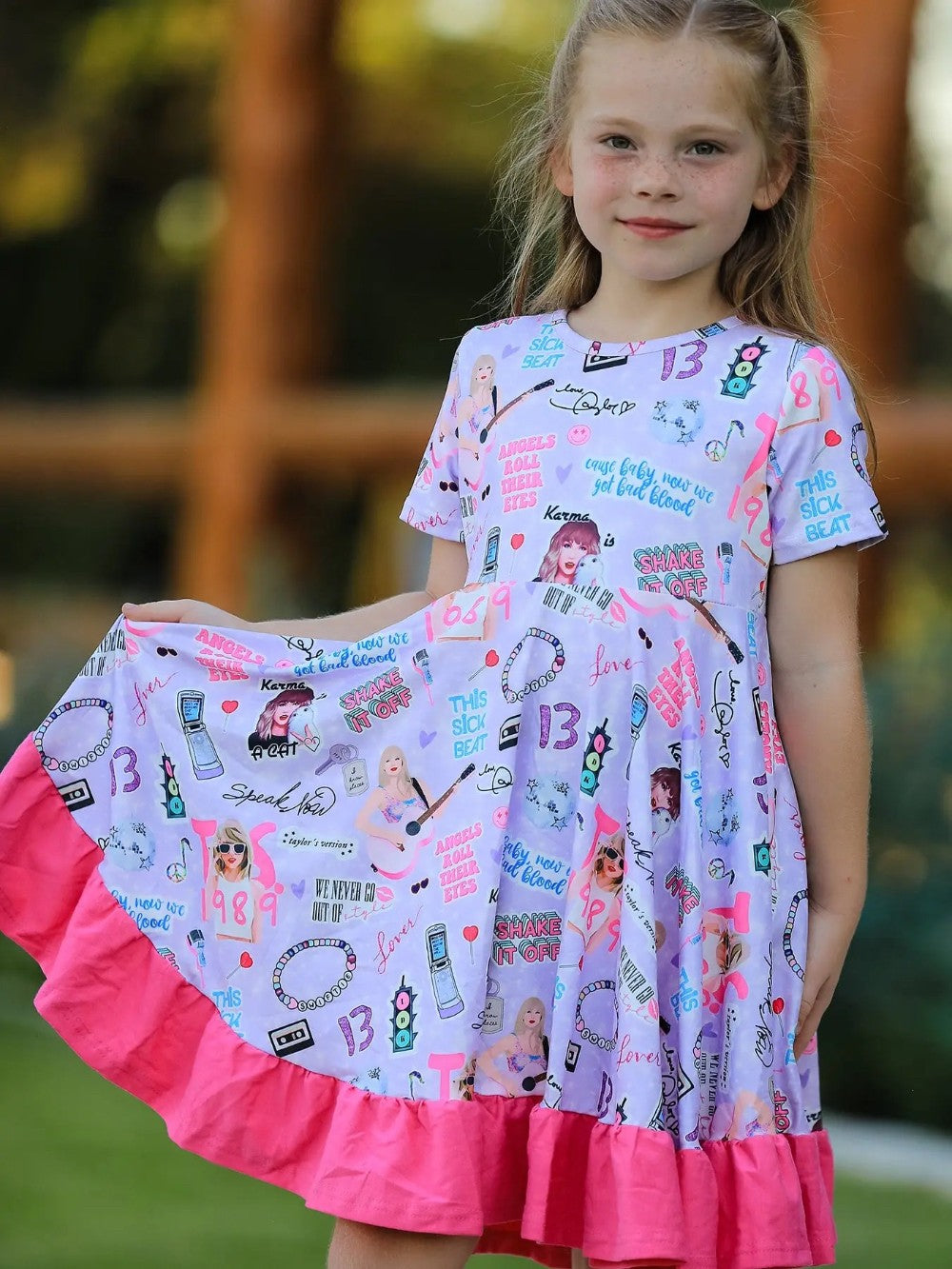 Swiftie Faves Ruffle Twirl Dress|7499