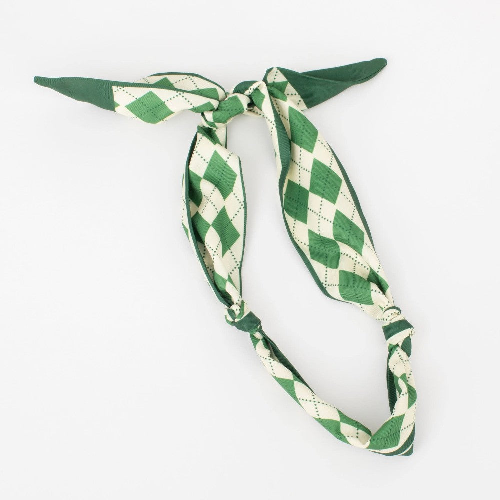 Harlequin Scarf Necklace w/ Gold Bail|1265