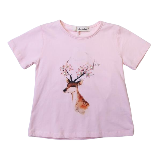 Delicate Deer Print Tee