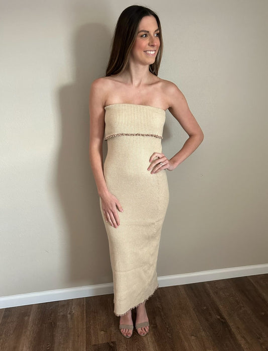 Strapless Sweater Dress|762