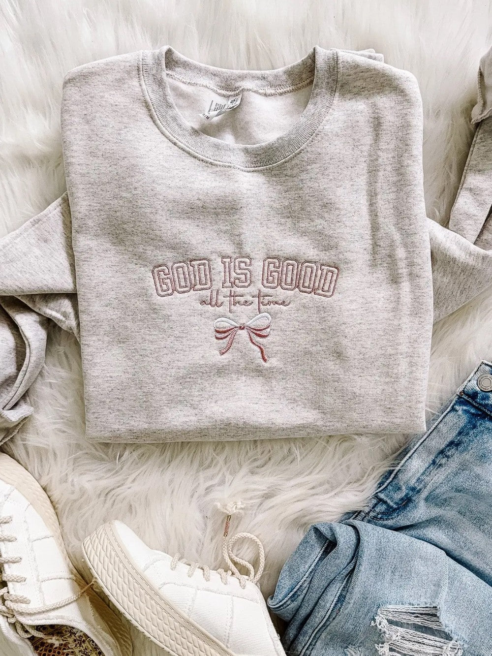 God Is Good - Embroidered Crew|5823