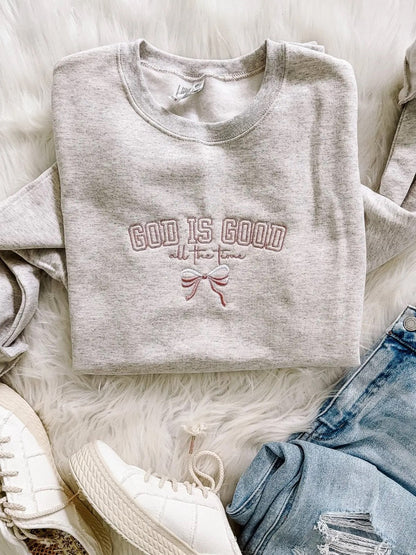 God Is Good - Embroidered Crew|5823