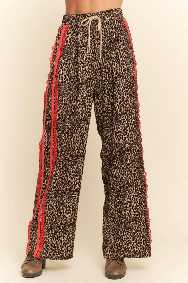 The Lacey Leopard Ribbon Pants
