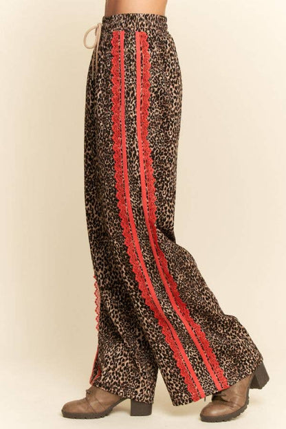 The Lacey Leopard Ribbon Pants