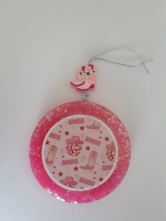 CAR FRESHIE-PINK HOWDY|1383