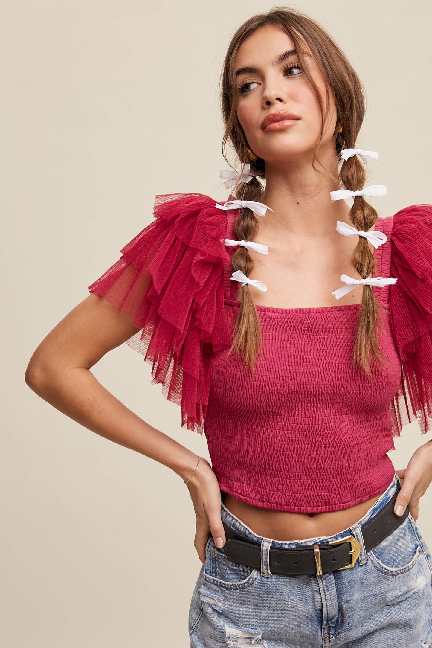 The Lover Smocked Top