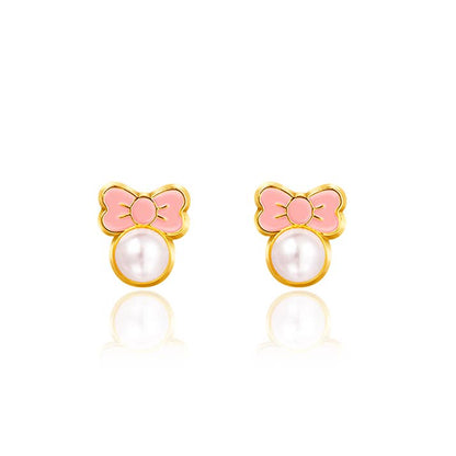Pink Chic Bow Cutie Stud Earrings
