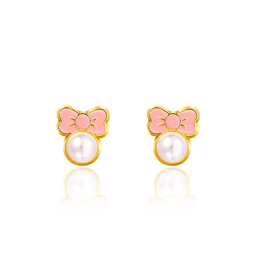 Pink Chic Bow Cutie Stud Earrings