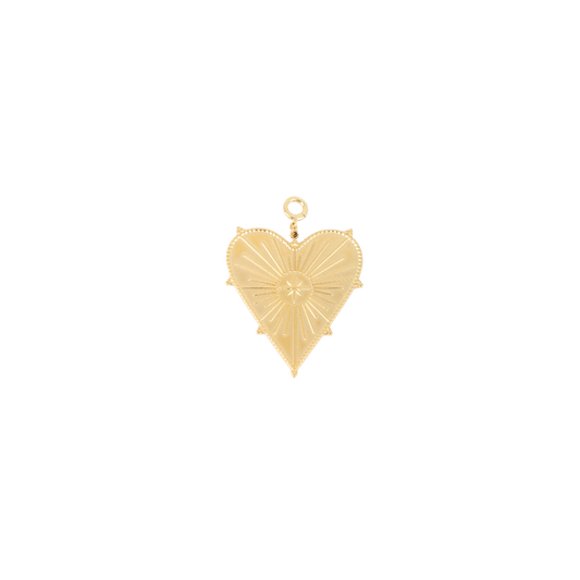 Statement Heart Charm - Gold|1413