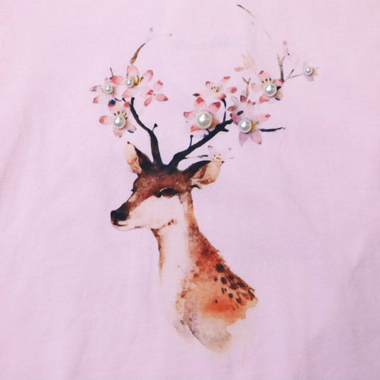 Delicate Deer Print Tee