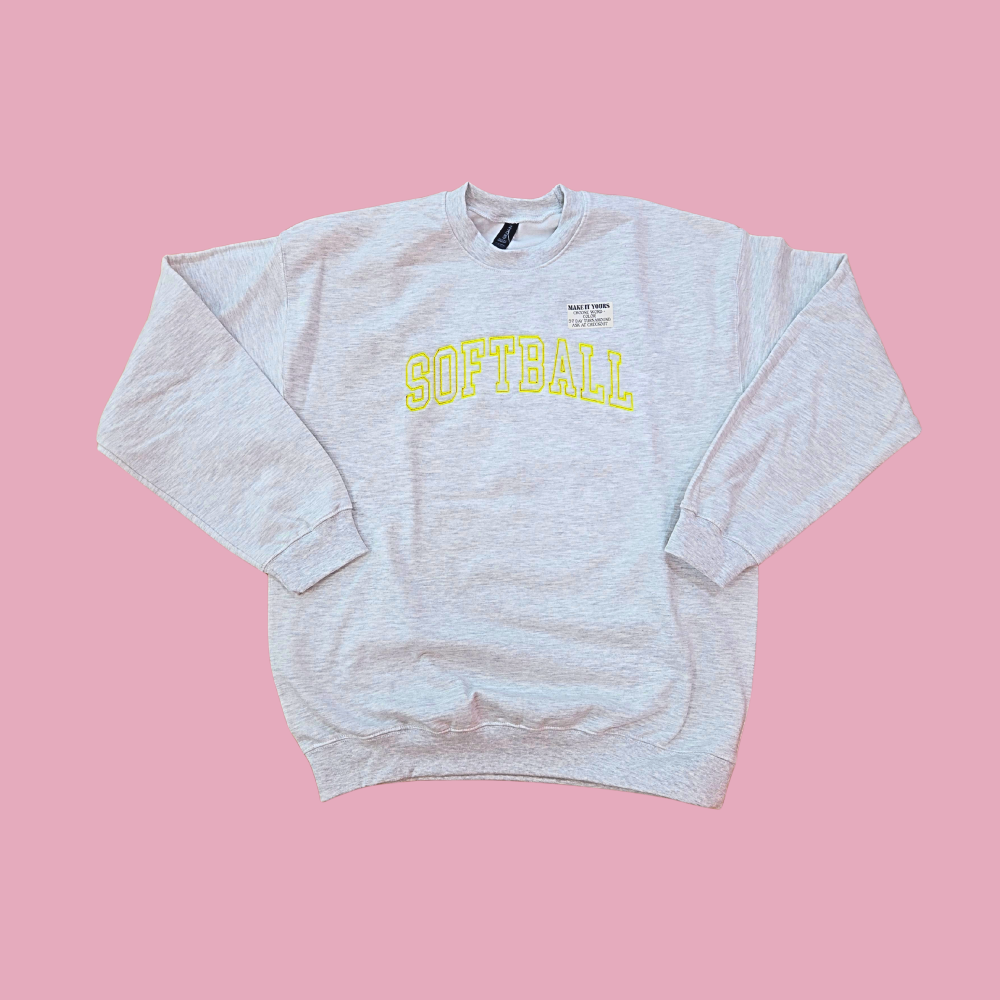 Softball Embroidered Sweatshirt|6005